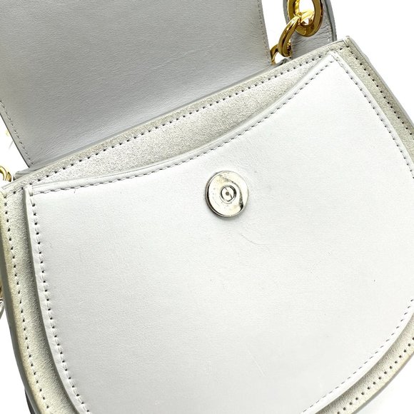 Chloe Gray Crossbody Bag with Gold Accents - Picture 9 of 10